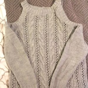 Light great cold shoulder sweater